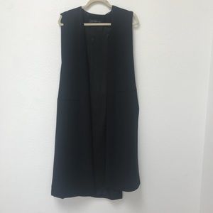 Zara long black vest